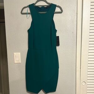 Zara Elegant Teal Sleeveless Dress size L